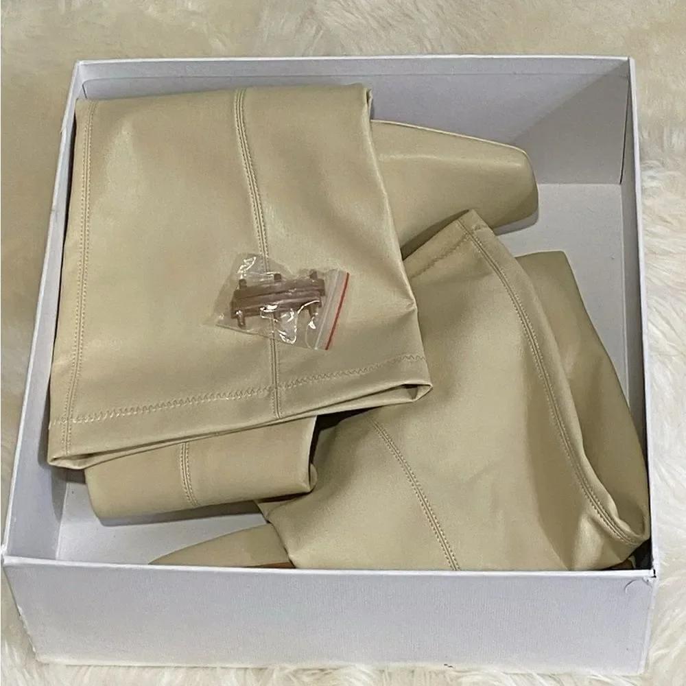 JONATHAN SIMKHAI  Everleigh Vegan Leather Thigh-High Boots size 39